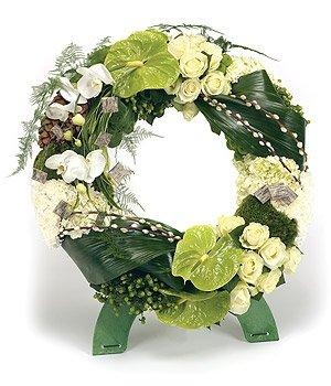 Rose and Orchid Standing Wreath.